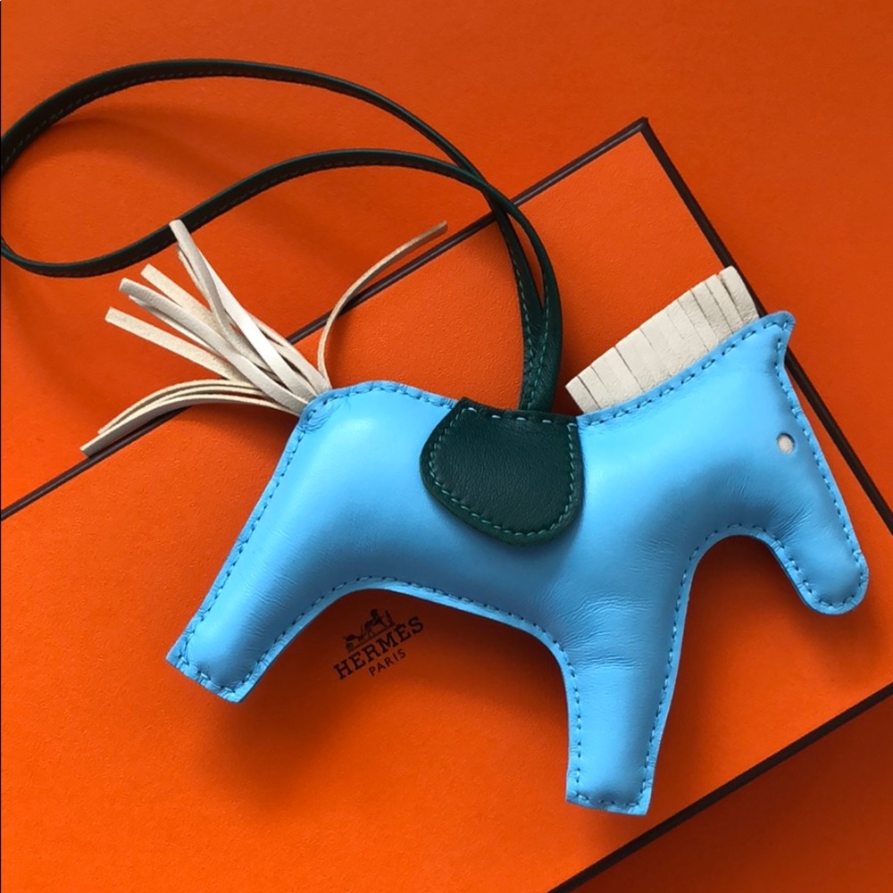 Hermes Blue Rodeo MM New in Box